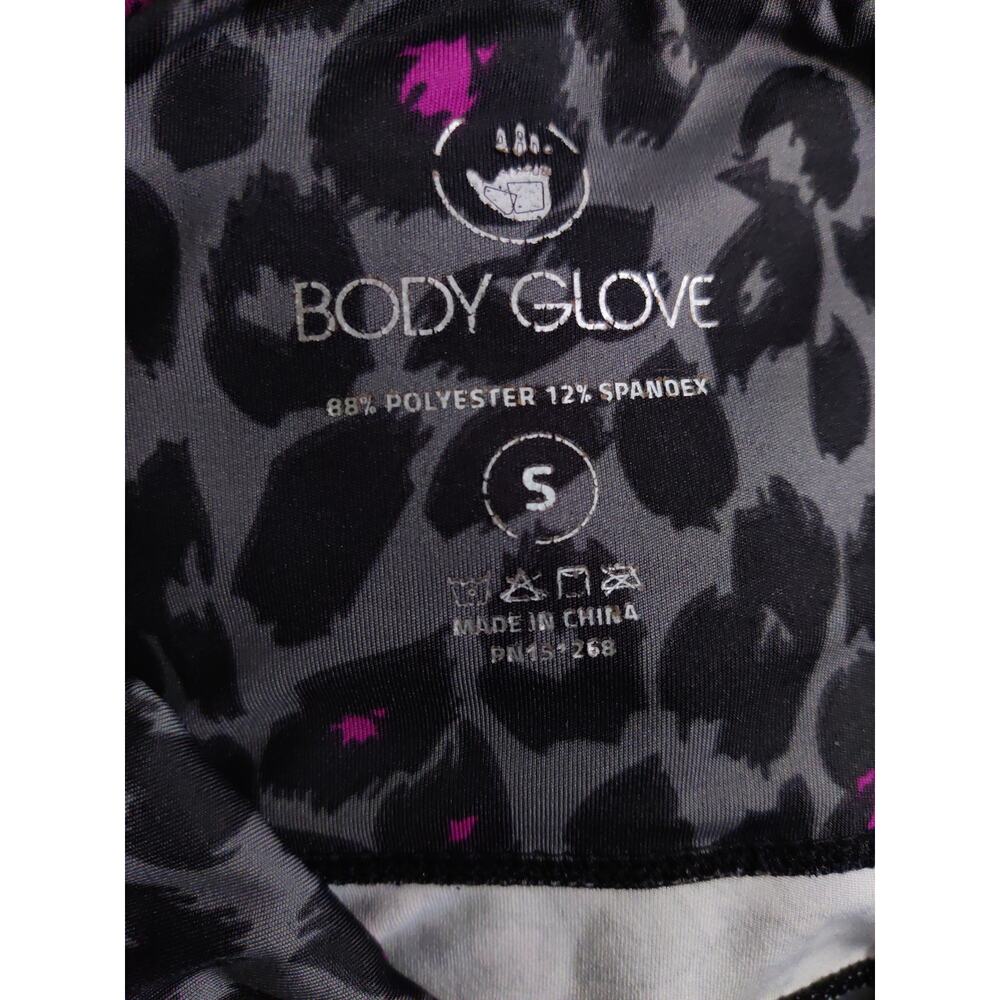 3/$20 Body Glove Gray Black Pink Animal Cheetah Leopard Print Leggings Size S - Picture 9 of 9